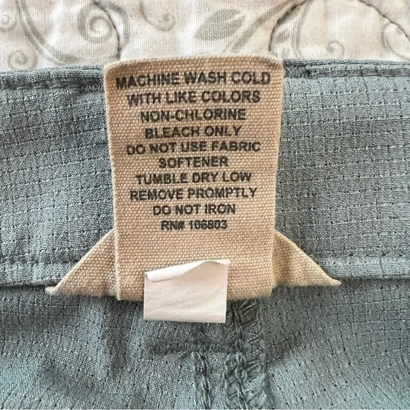 Duluth Trading Co Dusty Blue Cargo Roll-tab Hiking Pants Sporty Activewear - Picture 10 of 10